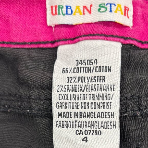 Urban Star Black/White Polka Dot Cotton Pants adjustable waist Girls size 4 - Picture 6 of 9